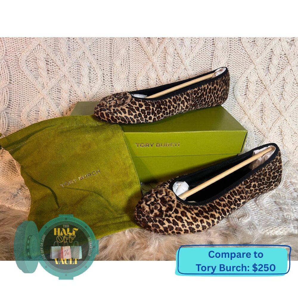 Tory Burch Reva Travel Ballet Leopard